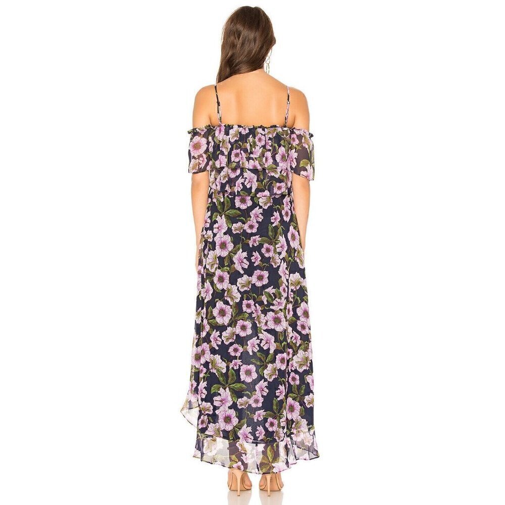 BB Dakota RSVP Womens Purple Floral Asymmetrical Yareen Dress size 2 - Picture 4 of 10